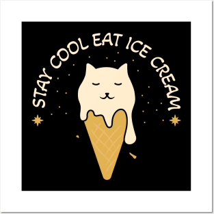 Cat Ice Cream Posters and Art